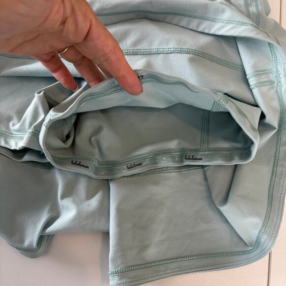 Lululemon Pace Rival Skirt tennis size 6 tall mint green athletic preppy prep - Picture 5 of 9